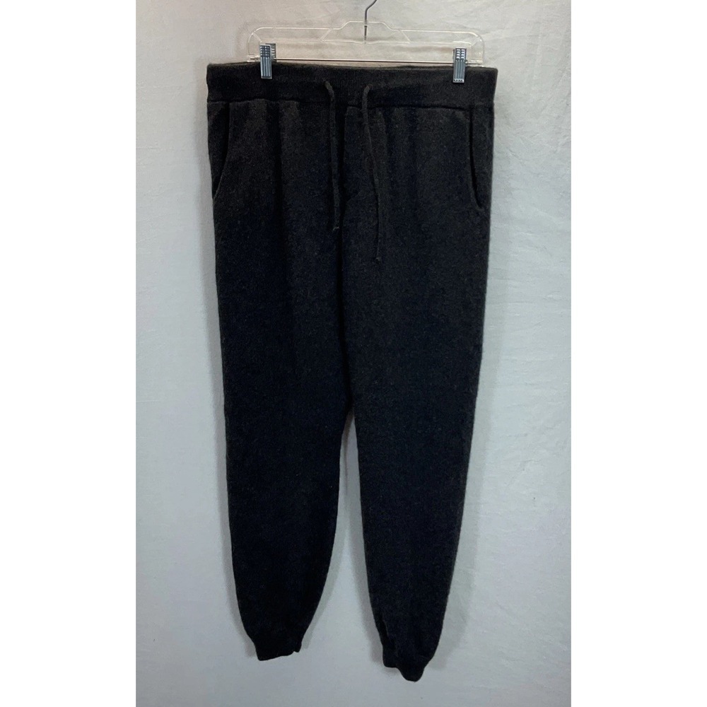 Grana Men's Charcoal Gray‎ Cashmere Joggers Drawstring Sz M Lounge Luxury Soft